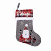 Silver Bells Stocking | Happy Santa