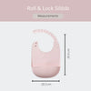 Roll and Lock Silicone Bib | Cotton Candy