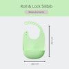 Roll and Lock Silicone Bib | Key Lime