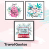 Travel Quotes | Framed Wall Art (Set of 3)