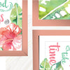 Tropical Vibes Quotes | Framed Wall Art (Set of 2)