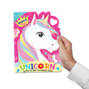 Unicorn Activity and Colouring Book- Die Cut Animal Shaped Book