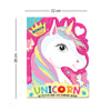 Unicorn Activity and Colouring Book- Die Cut Animal Shaped Book