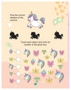 Unicorn Activity and Colouring Book- Die Cut Animal Shaped Book