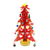 Wooden DIY 3D Winter Wonderland Tabletop Tree With 20 Ornaments | Red