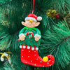 Elf with a Candy Cane Ornament