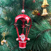 Santa on a Hot Air Balloon Ornament