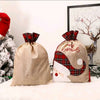 Burlap Holiday Treasure Sack | Santa