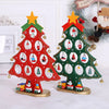 Wooden DIY Merry Mistletoe Tabletop Tree With 21 Ornaments (Set of Two)