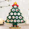 Wooden DIY Merry Mistletoe Tabletop Tree With 21 Ornaments | Green