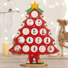 Wooden DIY Merry Mistletoe Tabletop Tree With 21 Ornaments | Red