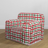 Comfy Sofa- Hand Drawn Check Red And Green