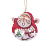 Wooden Sleigh Ornament  | Santa