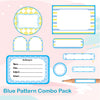 Blue Pattern | Assorted Label Pack