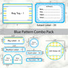 Blue Pattern | Assorted Label Pack