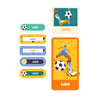 Personalised Name Stickers | Football Goals Boy