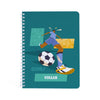 Personalised Spiral Notebook | Football Goals Boy