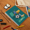 Personalised Spiral Notebook | Football Goals Girl