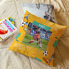 Personalised Photo Cushion | Football Goals Girl