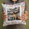 Personalised Photo Cushion | Geometric Fun