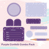 Purple Confetti | Assorted Label Pack