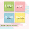 Flush & Brush | Bathroom Frames (Set of 4)