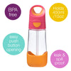 Tritan Straw Drink Bottle | Strawberry Shake Pink Orange