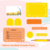 Yellow Confetti | Assorted Label Pack